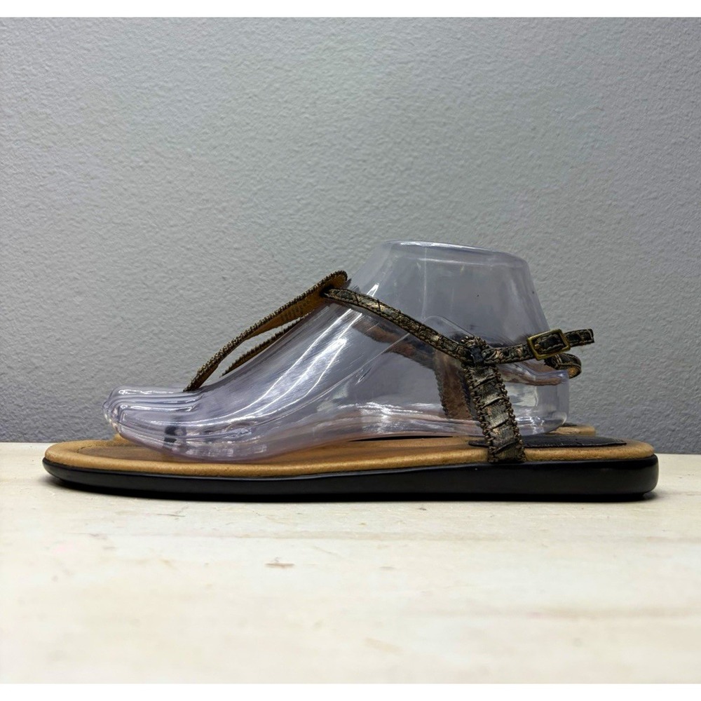 Frye Mettalic Leather Slingback Sandals Size 8.5